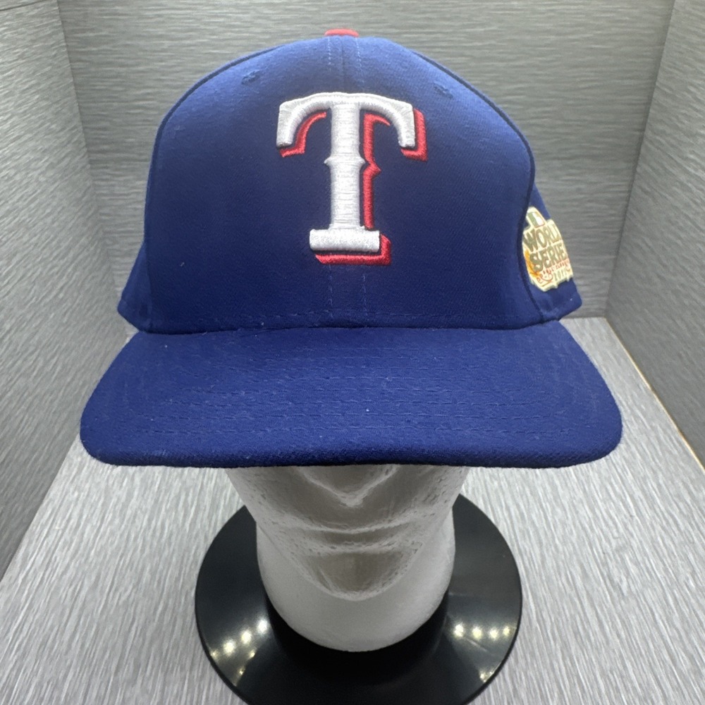 Texas Rangers New Era 59FIFTY 2011 World Series Fitted Hat Blue Size 8